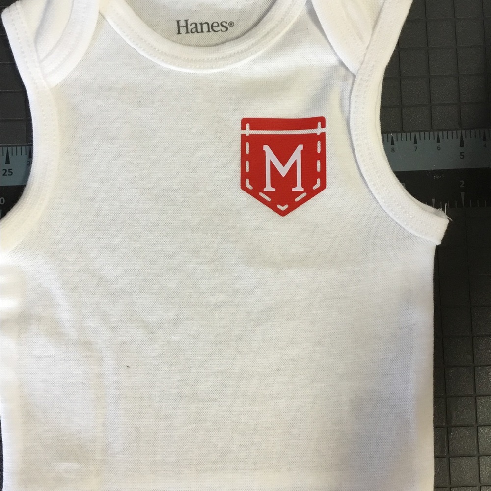 Pocket tees for babies. (0-6months shown)